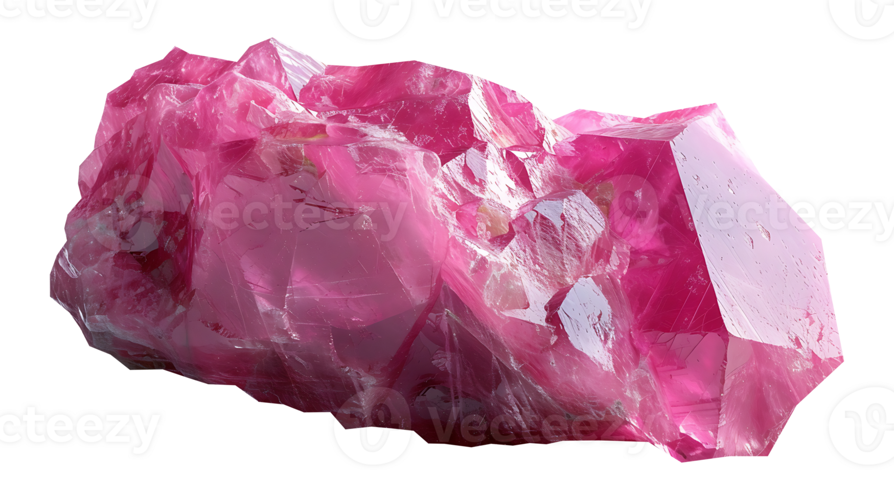 AI generated Pink color stone on a transparent background. Stone png