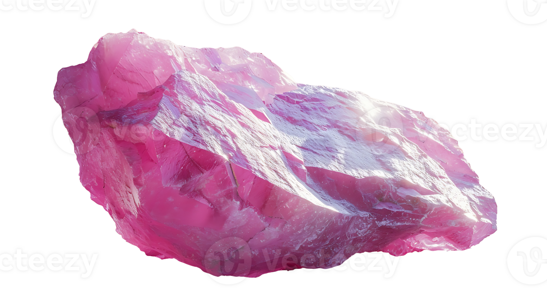 AI generated Pink color stone on a transparent background. Stone png