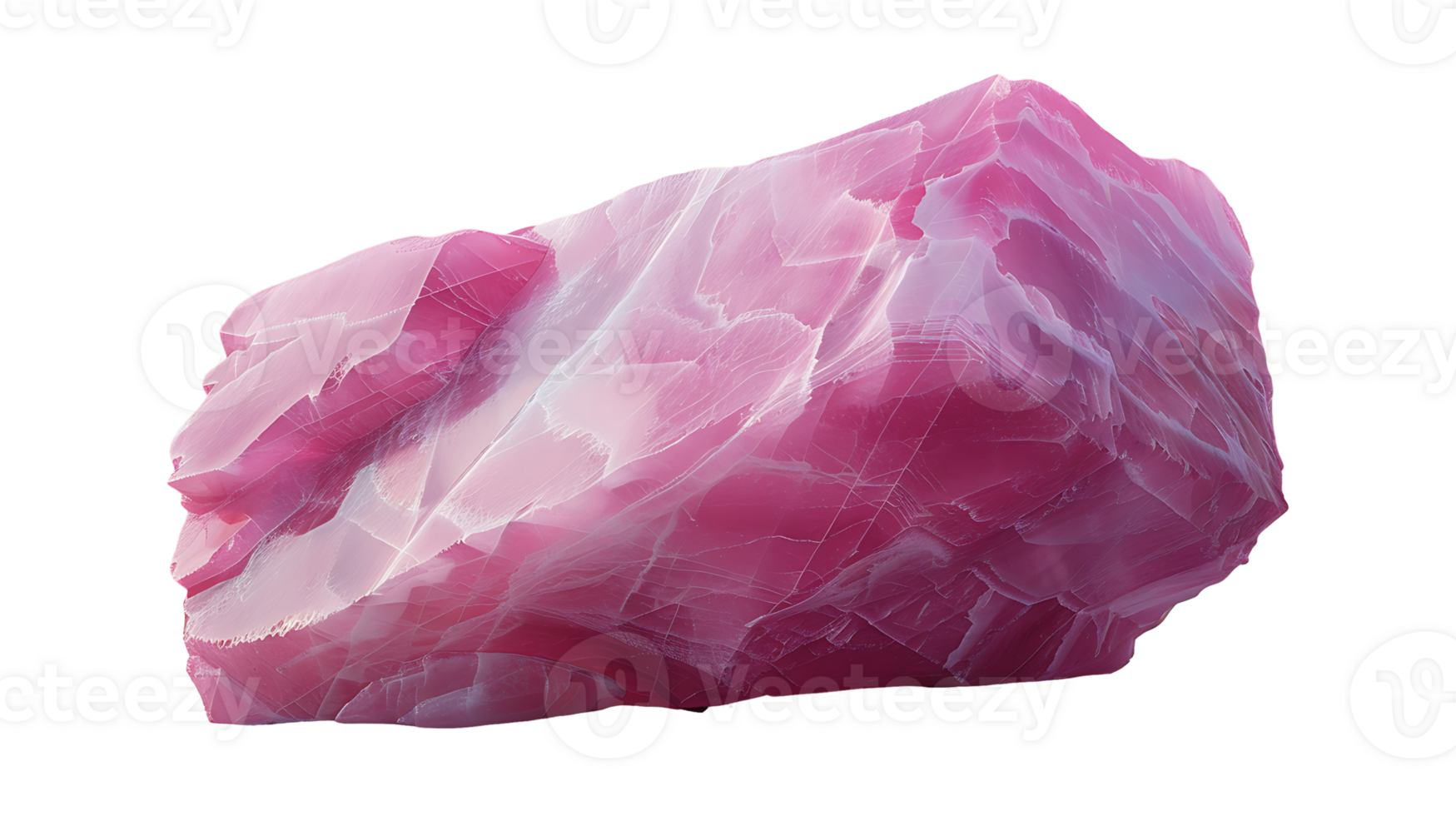 AI generated Pink color stone on a transparent background. Stone png