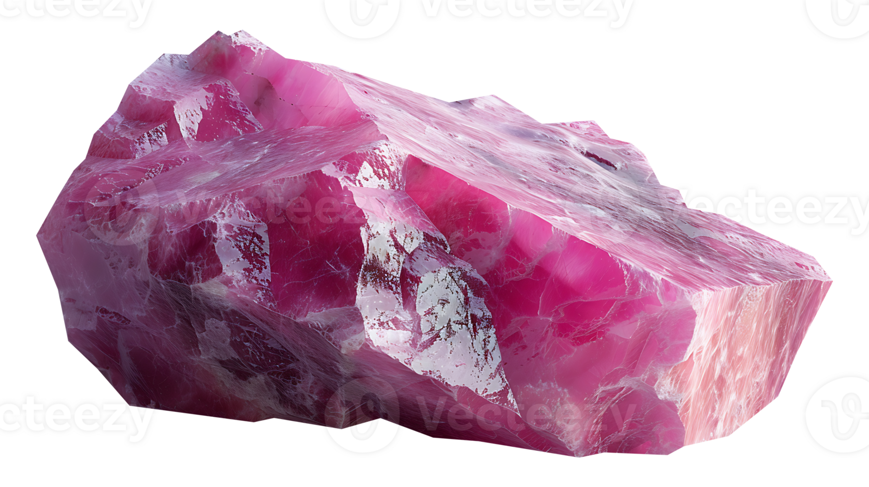 AI generated Pink color stone on a transparent background. Stone png
