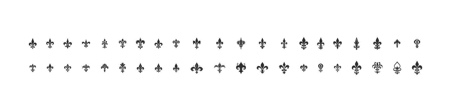 Fluer De Lis France icon set. Vector illustration design.