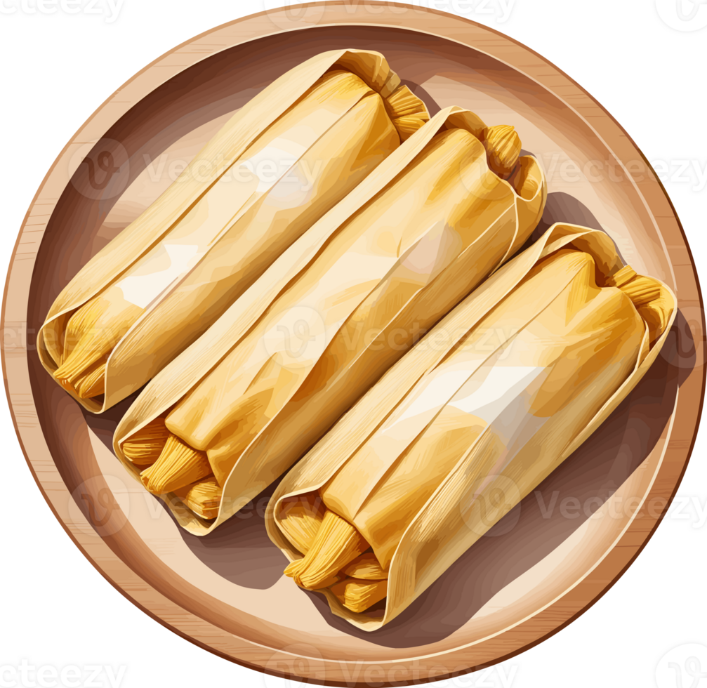 ai generado aislado llanura tamales en de madera plato ilustración en transparente antecedentes png, Perfecto diseño elemento para tradicional mexicano comida receta y idea, Cocinando y cocina decoración png