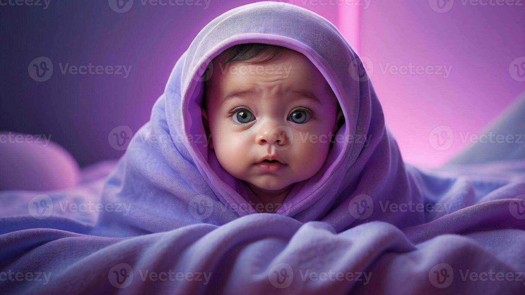 AI generated baby in blanket photo