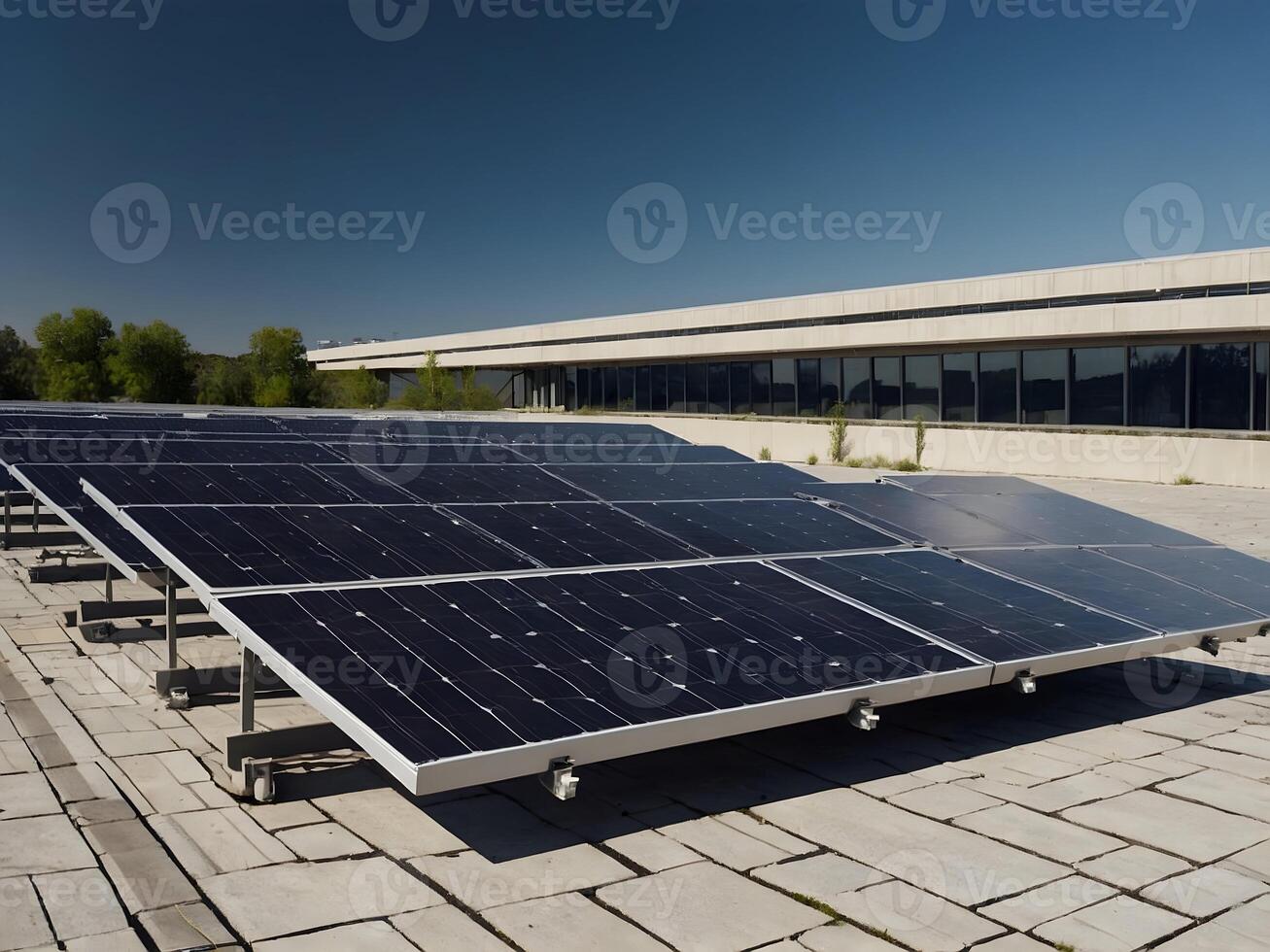 solar panel, green electricity, photo of a field farm with panels