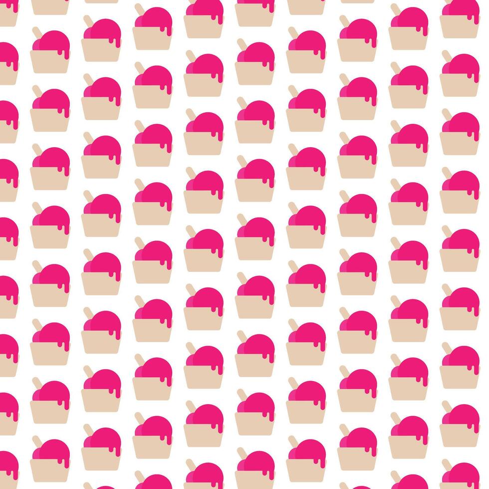 cup sweet ice cream pattern. vector eps 10