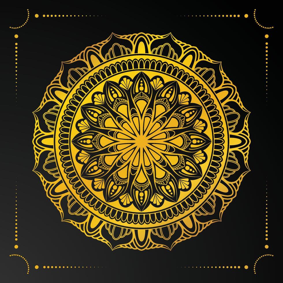 diseño de fondo de mandala dorado de lujo vector