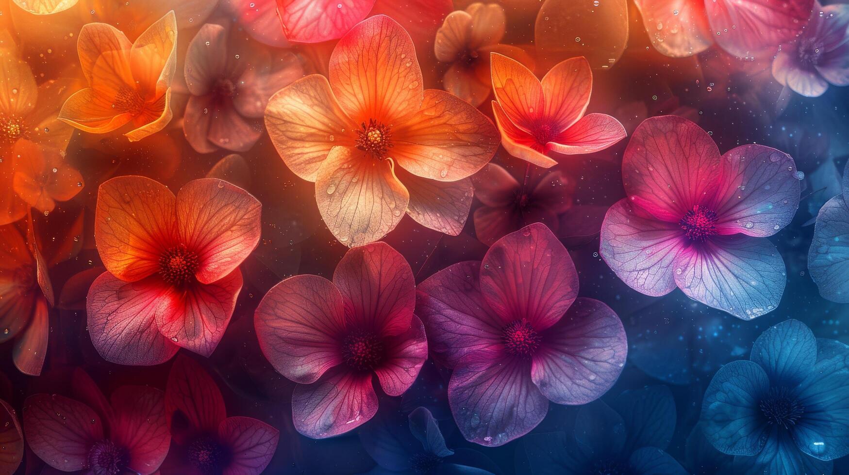 AI generated Flowers Floating in the Air photo