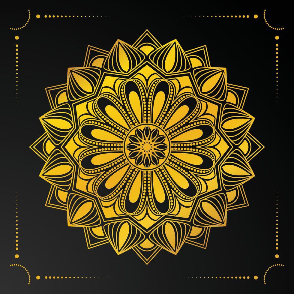 luxury mandala background with modern arabesque vector