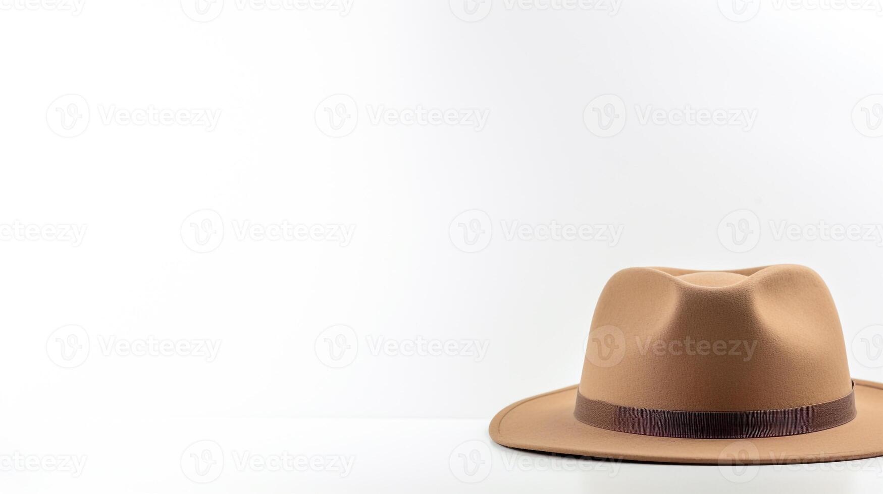 AI generated Photo of Camel Trilby Hat isolated on white background. AI Generated