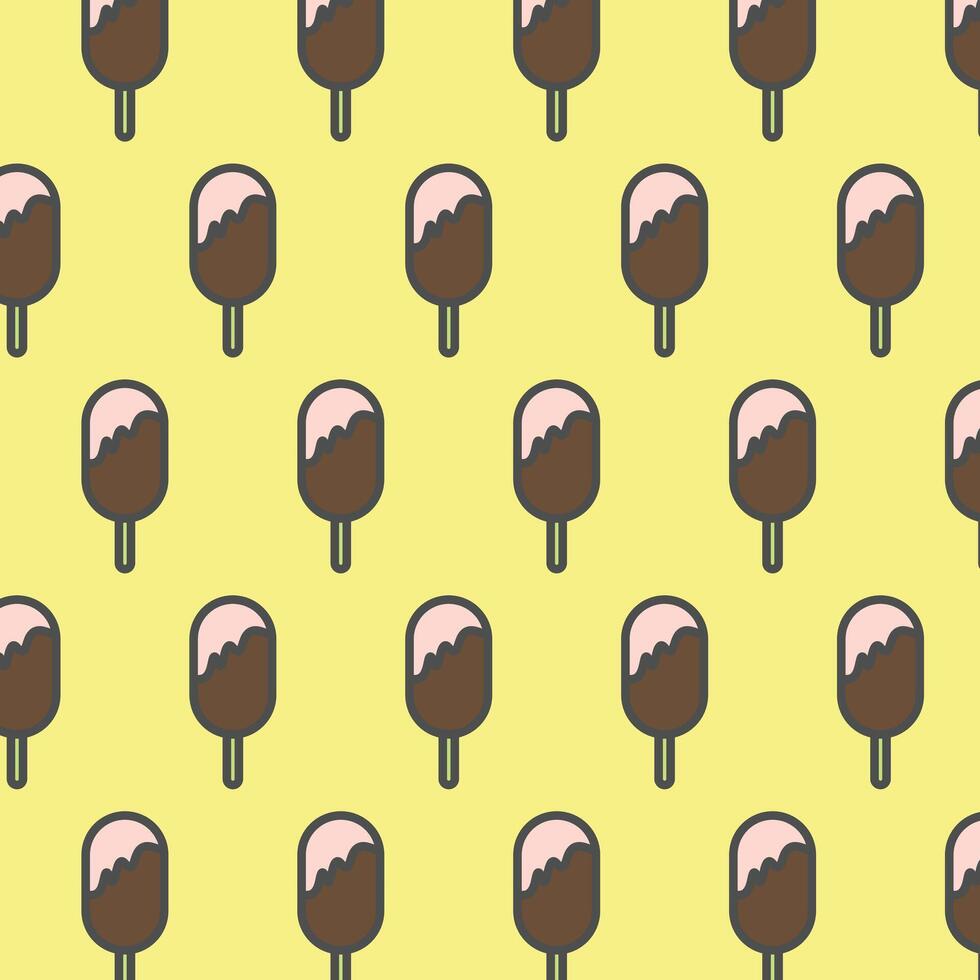Seamless pattern with Ice cream. vector eps 10