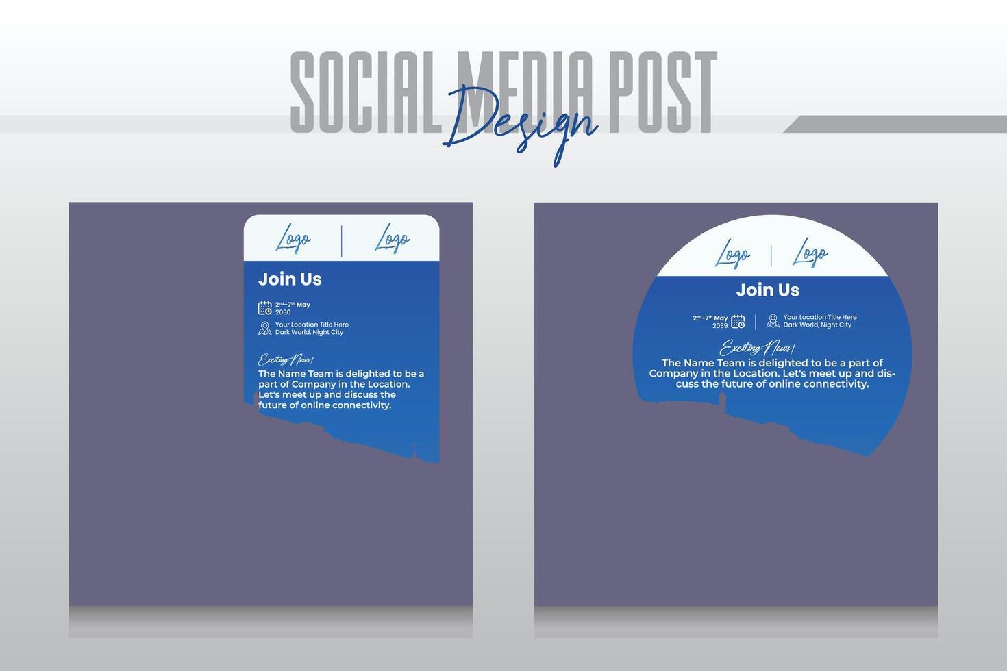 seminar join us post design vector