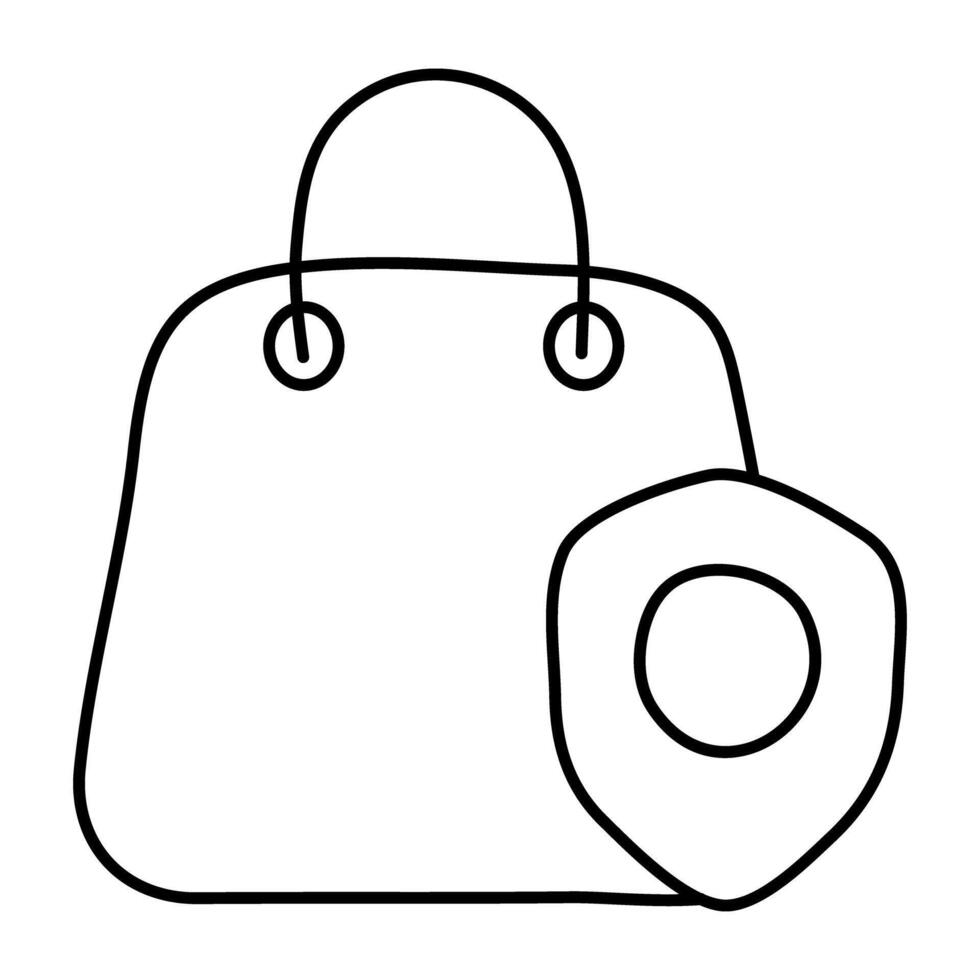 un hermosa diseño icono de compras bolso vector