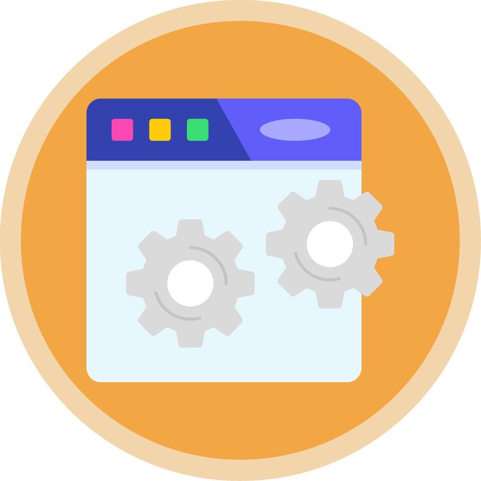 Web setting Flat Multi Circle Icon vector
