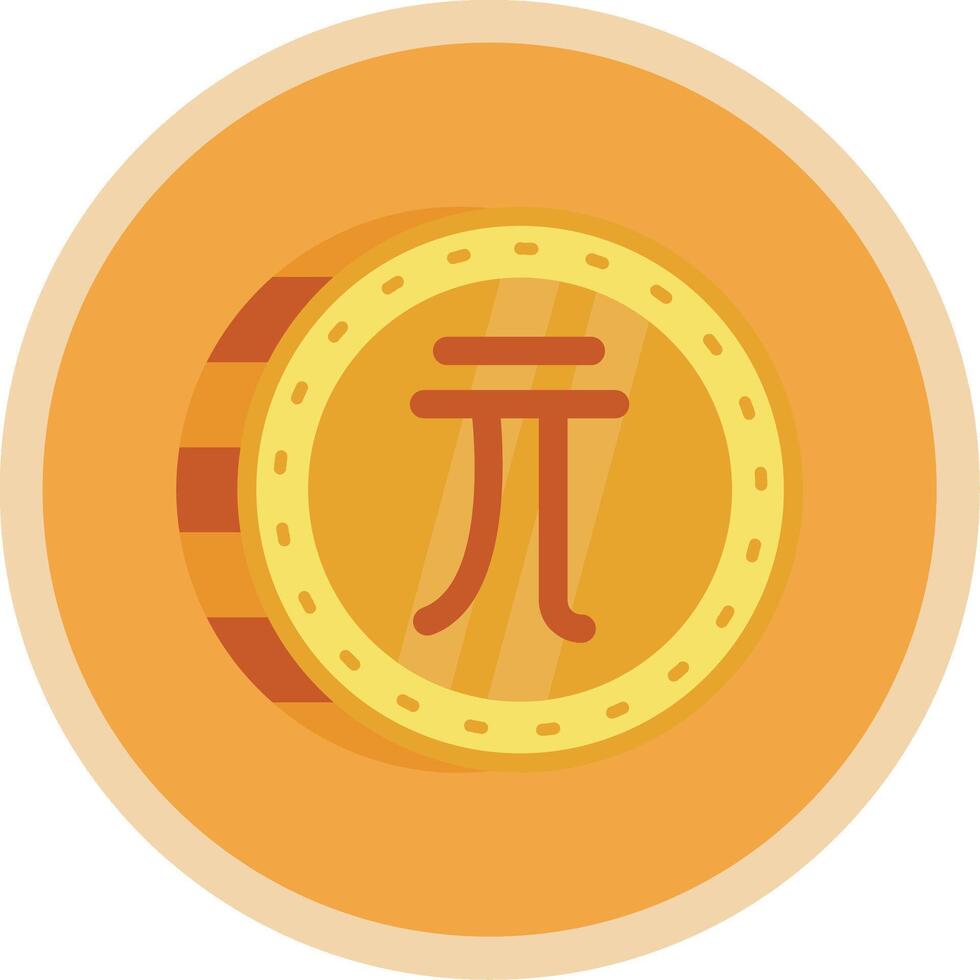 New taiwan dollar Flat Multi Circle Icon vector