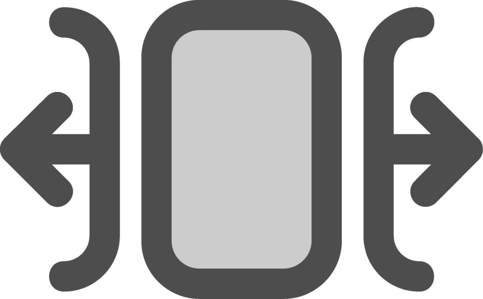 Carousel horizontal Line Filled Greyscale Icon vector