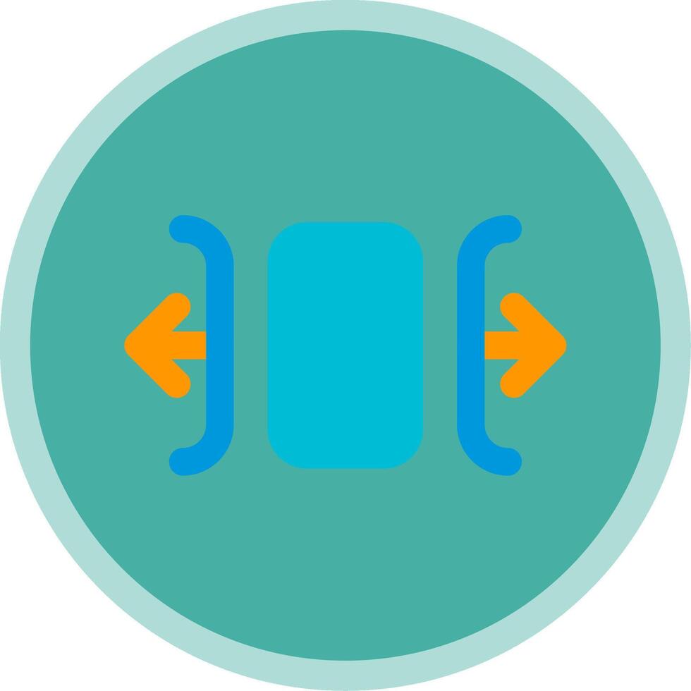 Carousel horizontal Flat Multi Circle Icon vector
