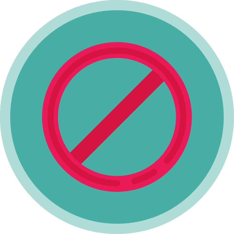 Block 1 Flat Multi Circle Icon vector