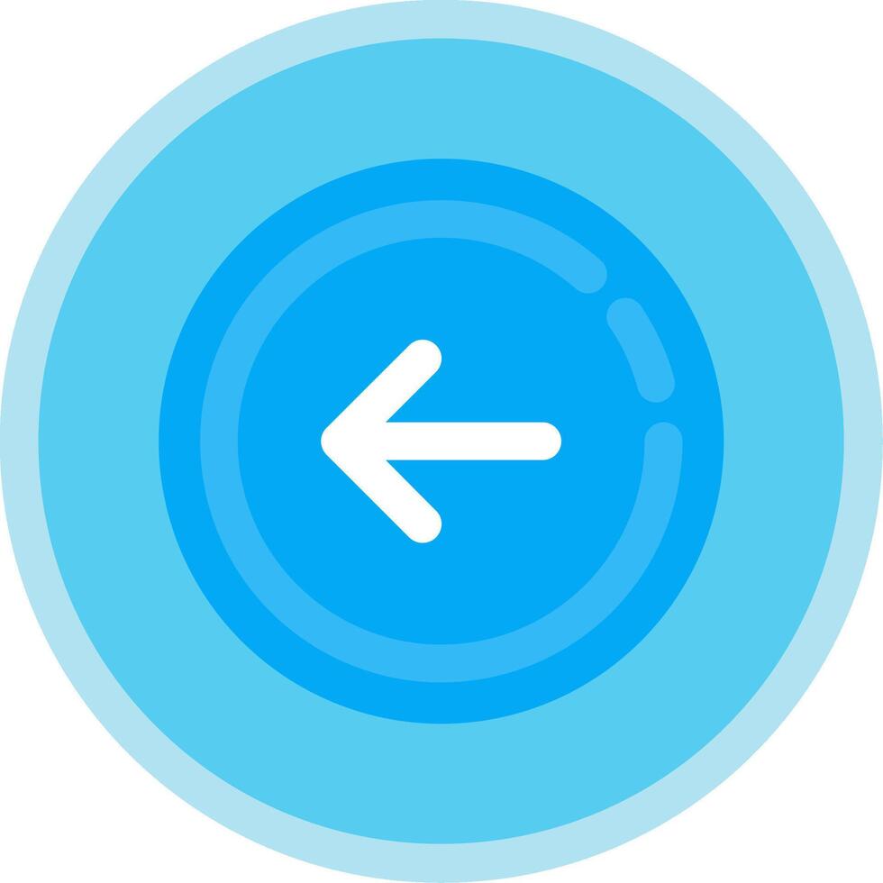 Left arrow Flat Multi Circle Icon vector