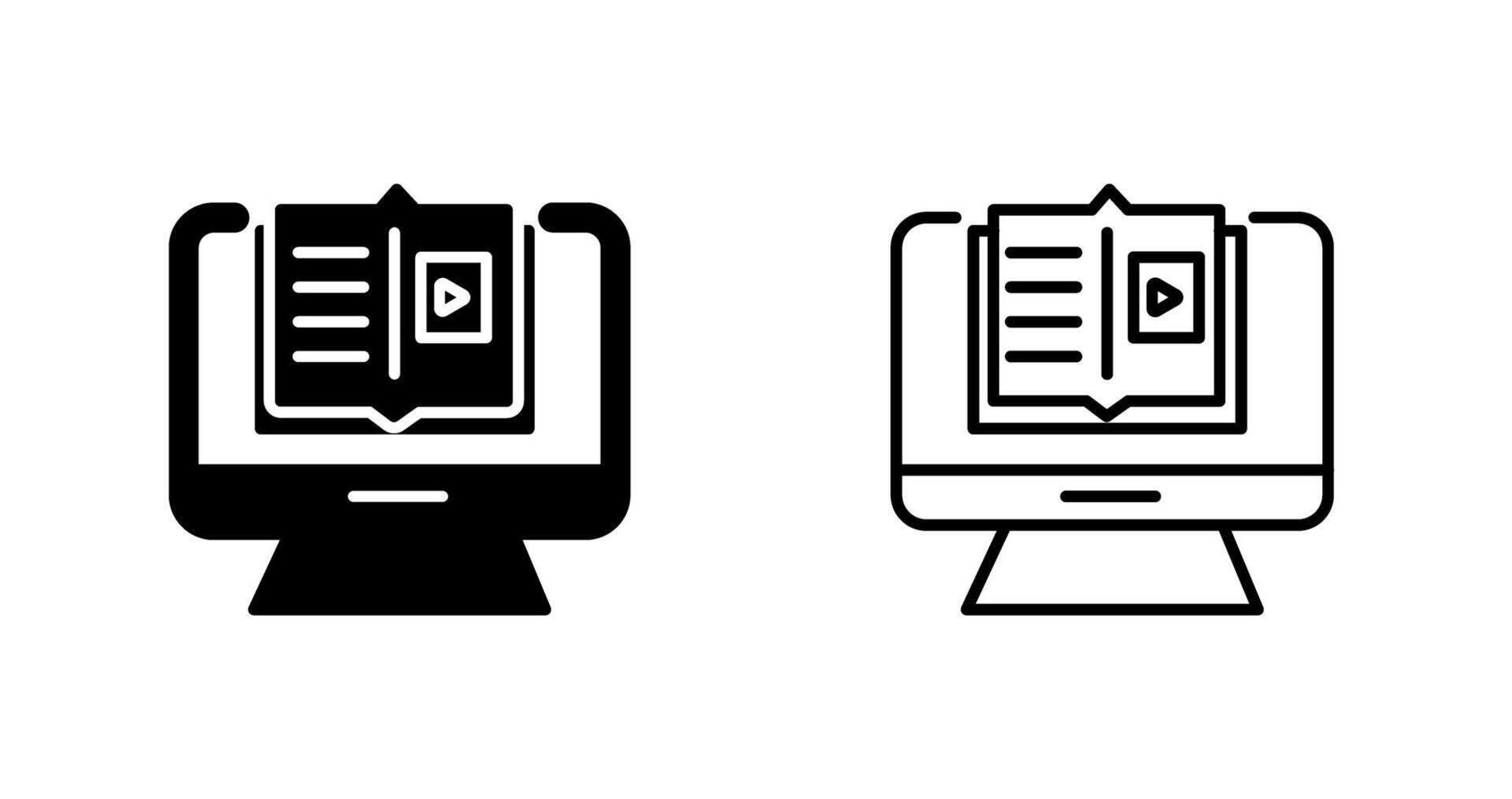 E Learning Vector Icon