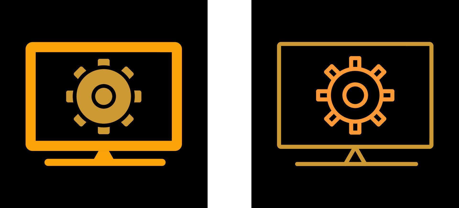 Computer Settings Vector Icon