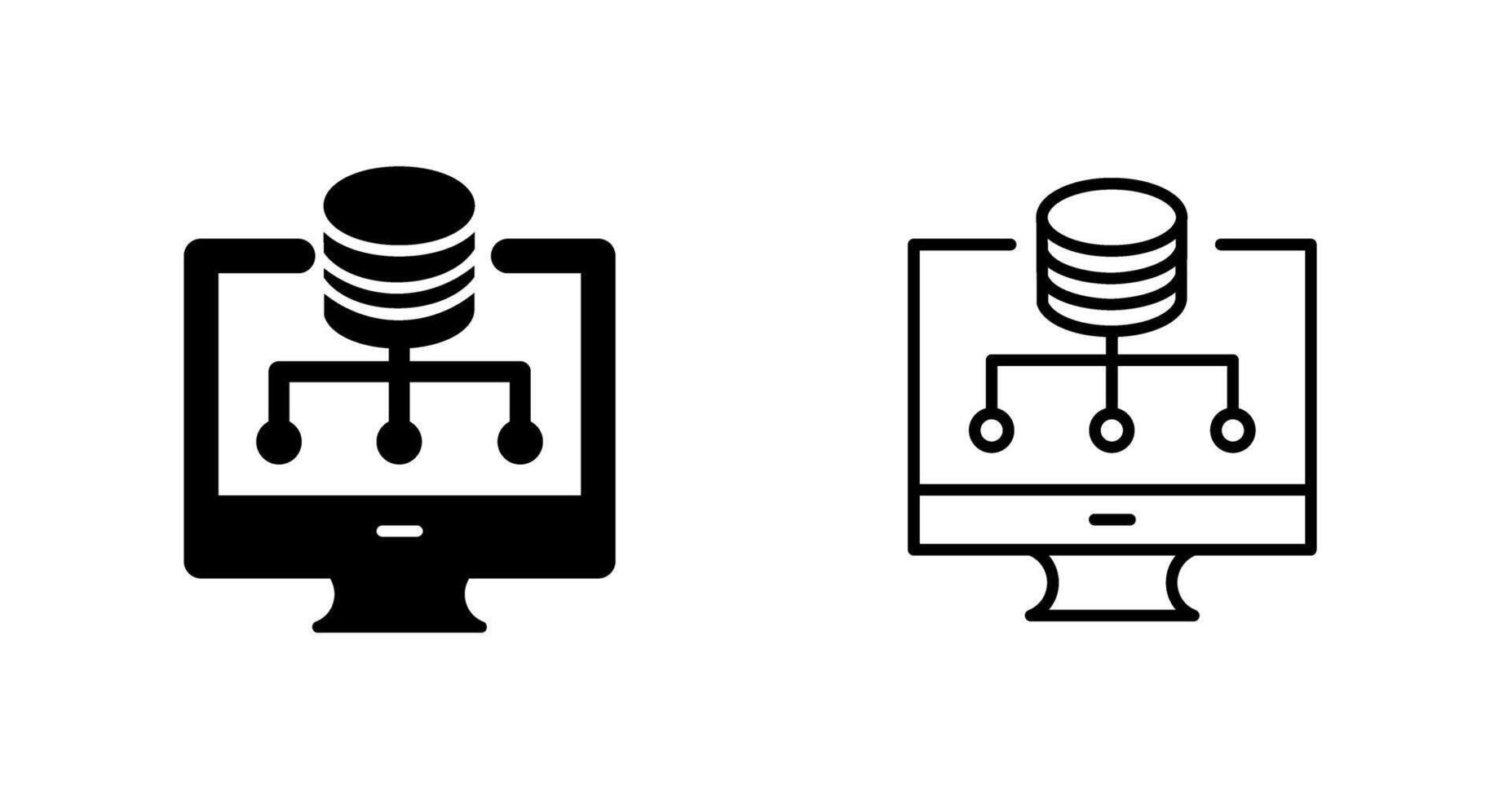 icono de vector de almacenamiento de datos