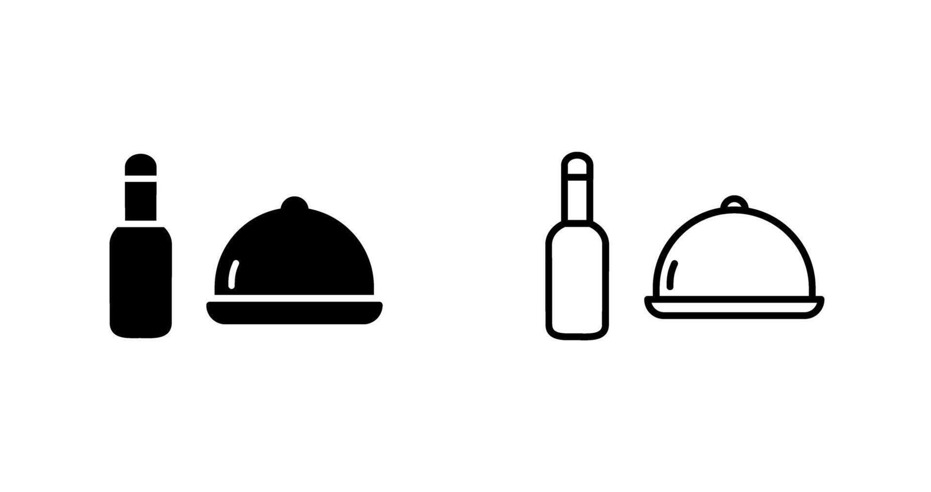 icono de vector de comida y cerveza