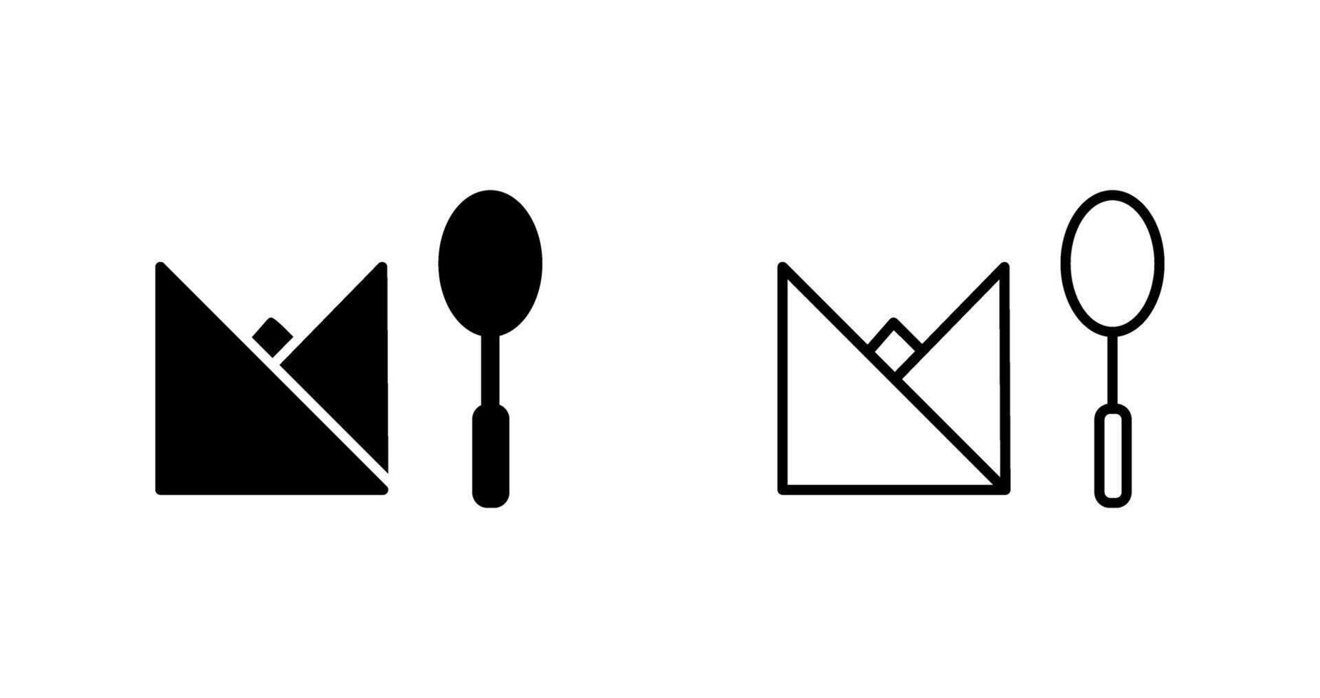 Spoon and Napkin Vector Icon