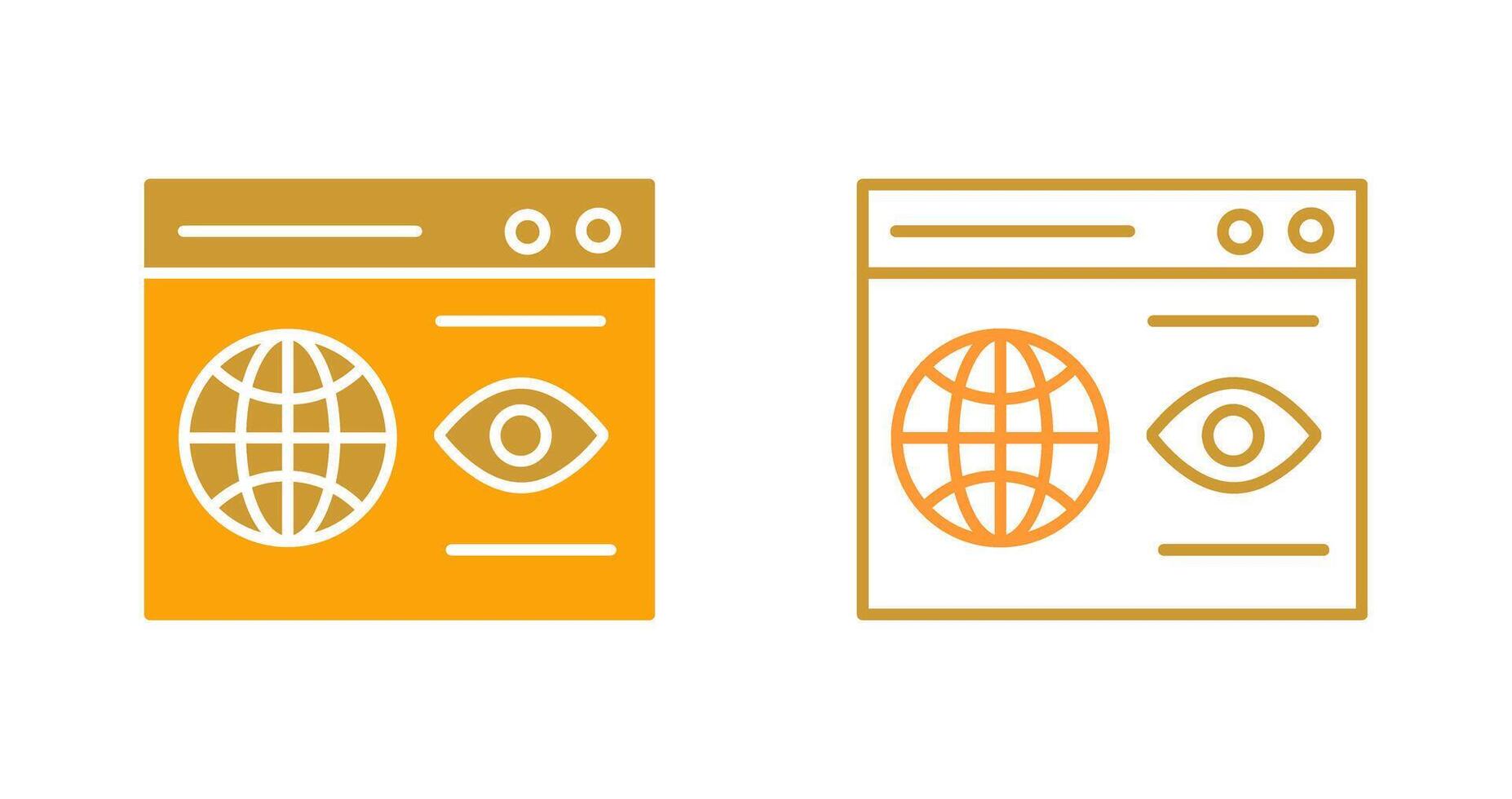 Web Visibility Vector Icon