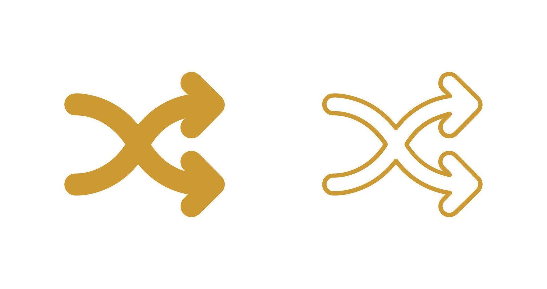 Arrow Crossing Vector Icon