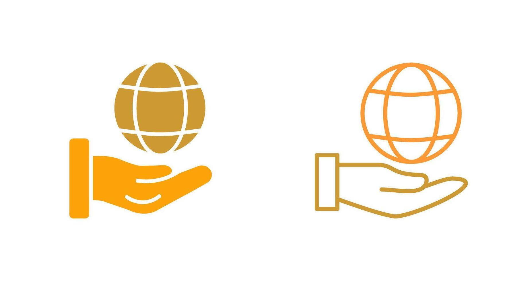 Global Hand Vector Icon