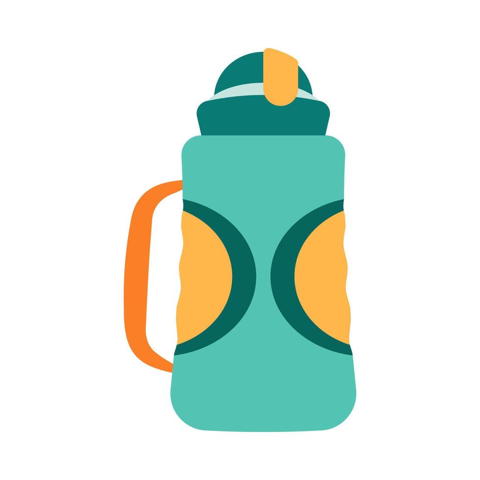 Sports bottle hydro flask water. Sport water bottle vector illustration colorful.