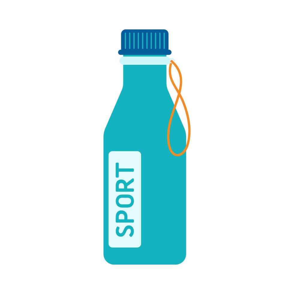 Sports bottle hydro flask water. Sport water bottle vector illustration colorful.