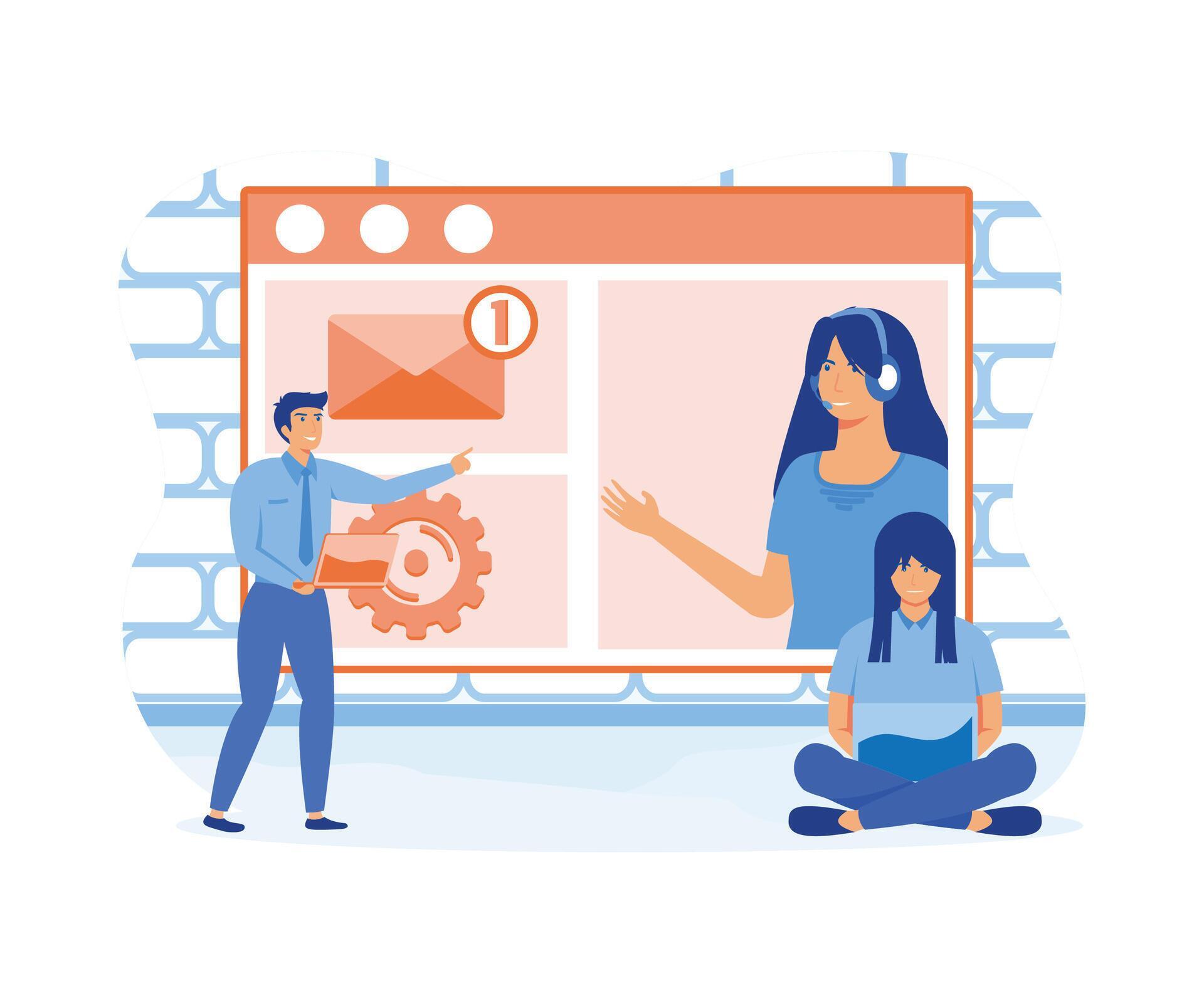 DevOps Developer Concept. Software development and operating concept ...