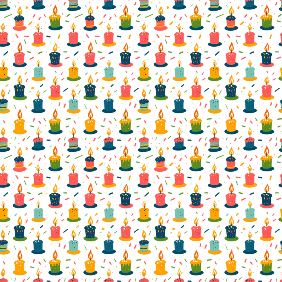AI generated Birthday Seamless Pattern Background png