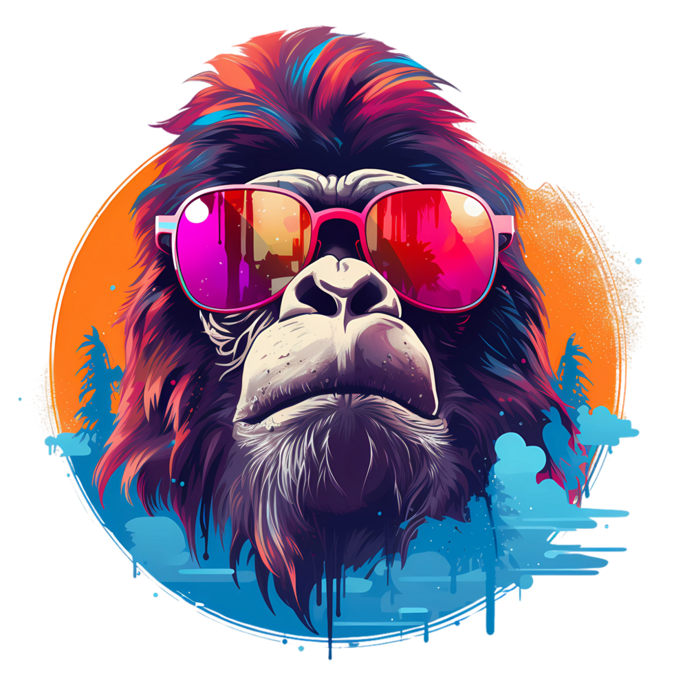 AI generated Cool Kong Design For T Shirt png