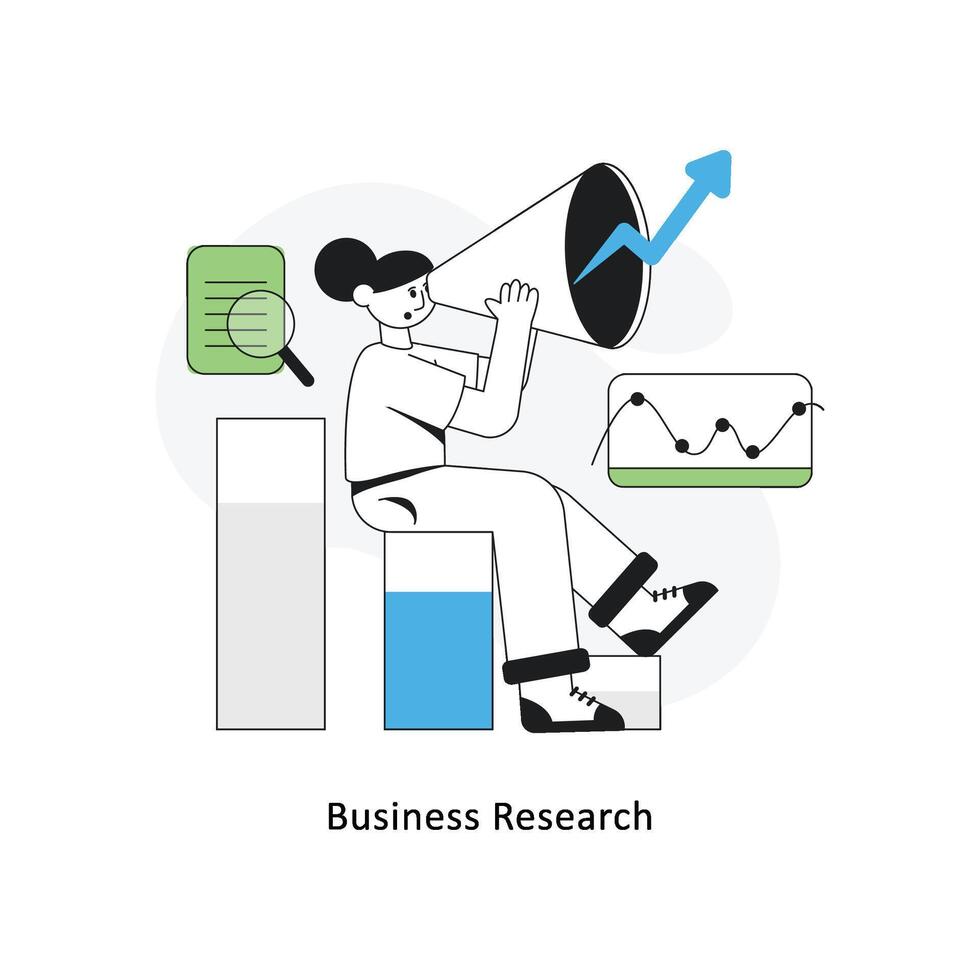 Business Research Flat Style Design Vector illustration. Stock illustration