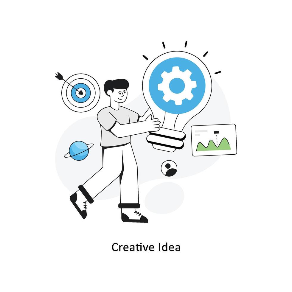 Creative Idea Flat Style Design Vector illustration. Stock illustration