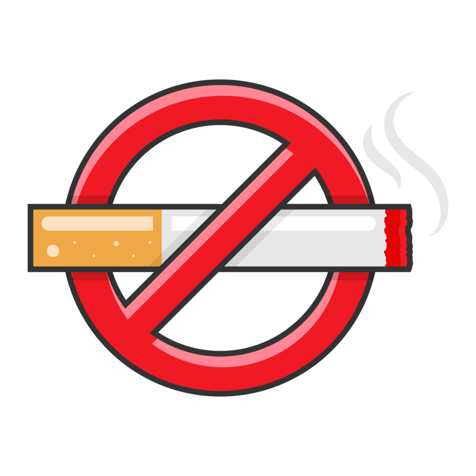não fumar com cigarro placa ícone png