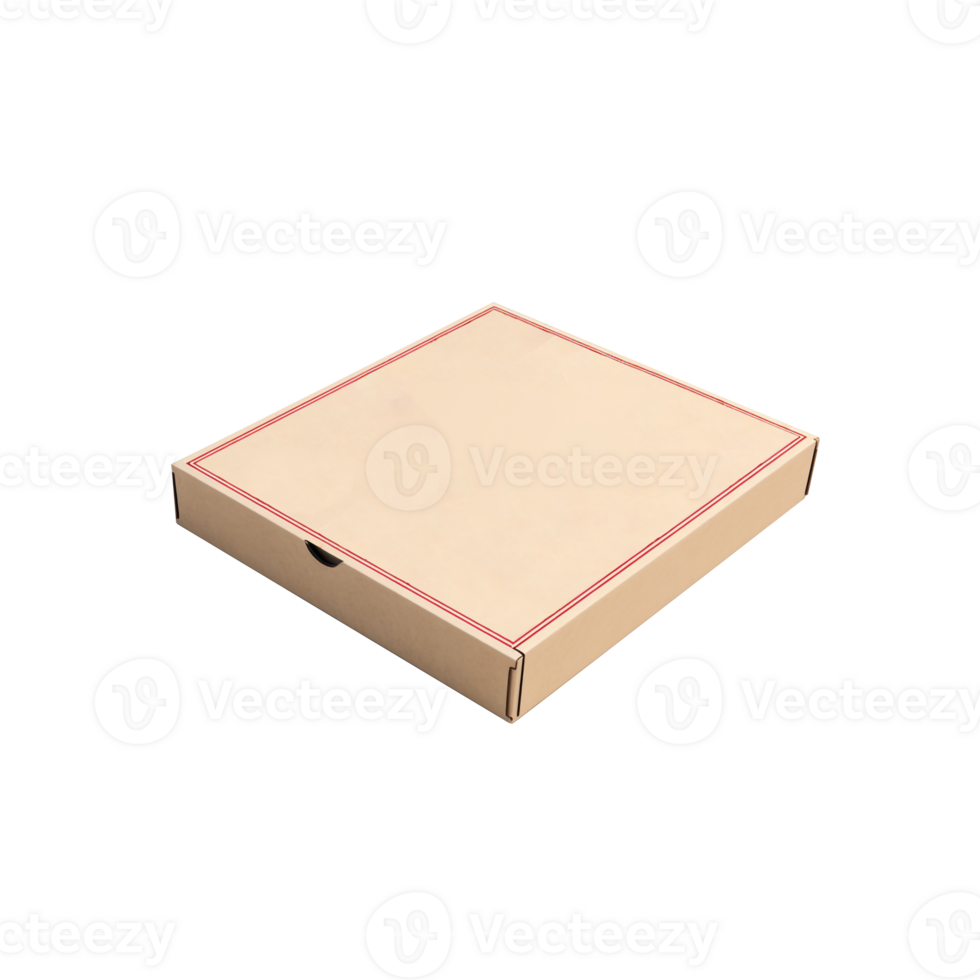 AI generated Blank Pizza Box Ready for Branding PNG