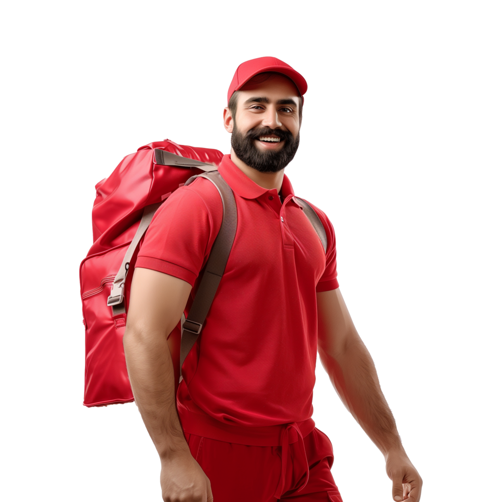 AI generated Muscular Deliveryman Ready to Delver Package png