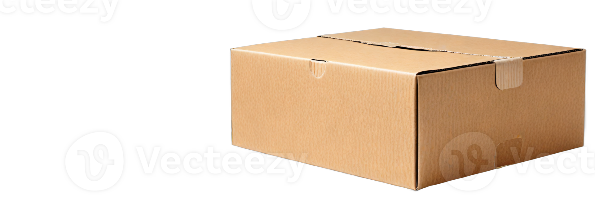 AI generated cardboard box isolated transparent background PNG