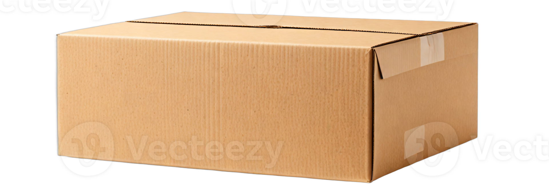 AI generated cardboard box isolated transparent background PNG