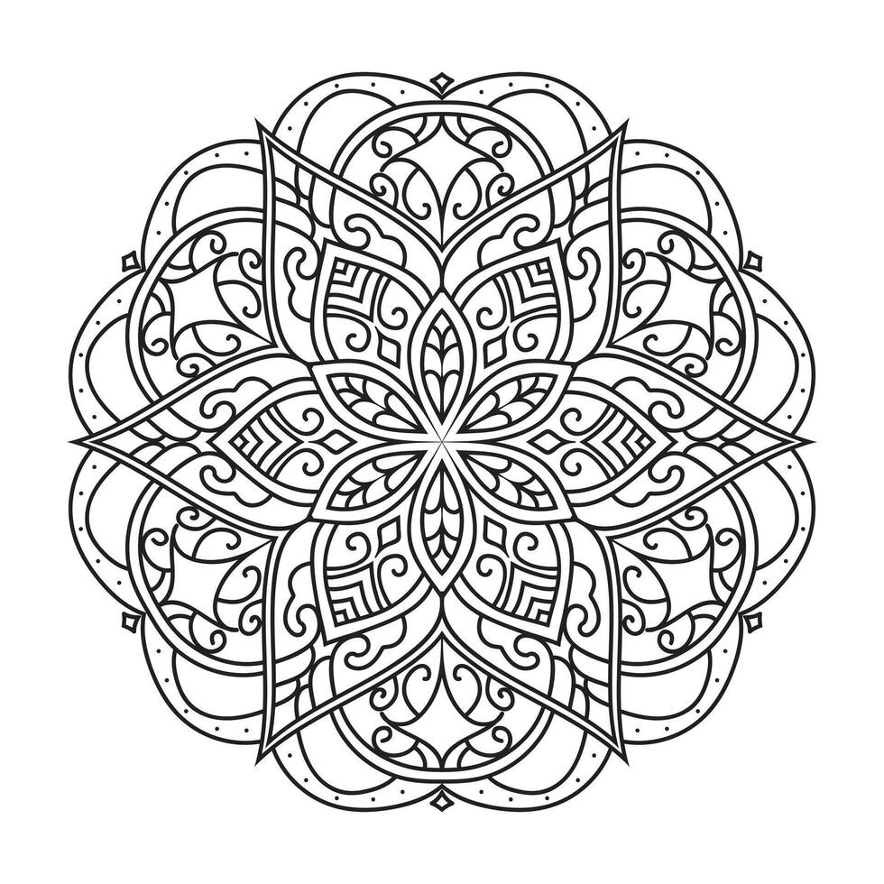 Mandala for  coloring page vector