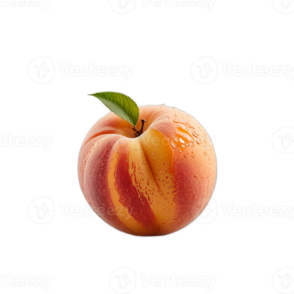 AI generated Peach isolated transparent background PNG