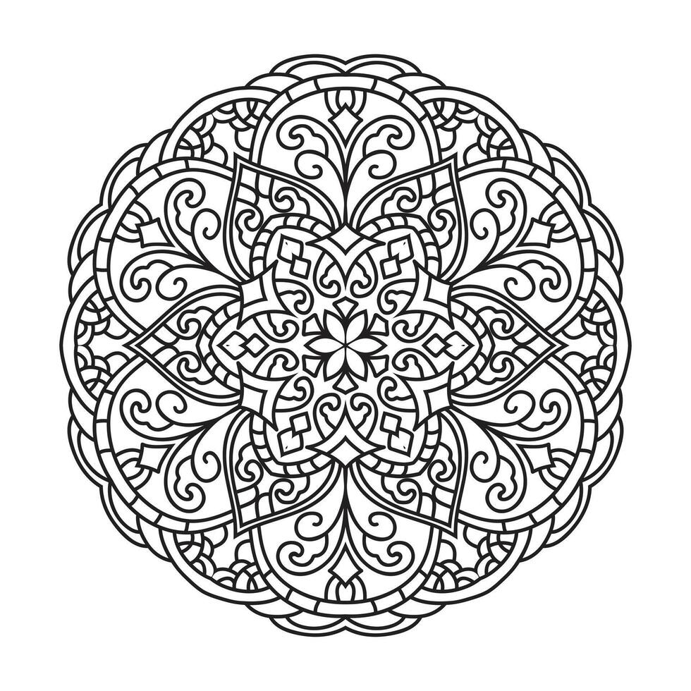 Mandala for  adult coloring book vector