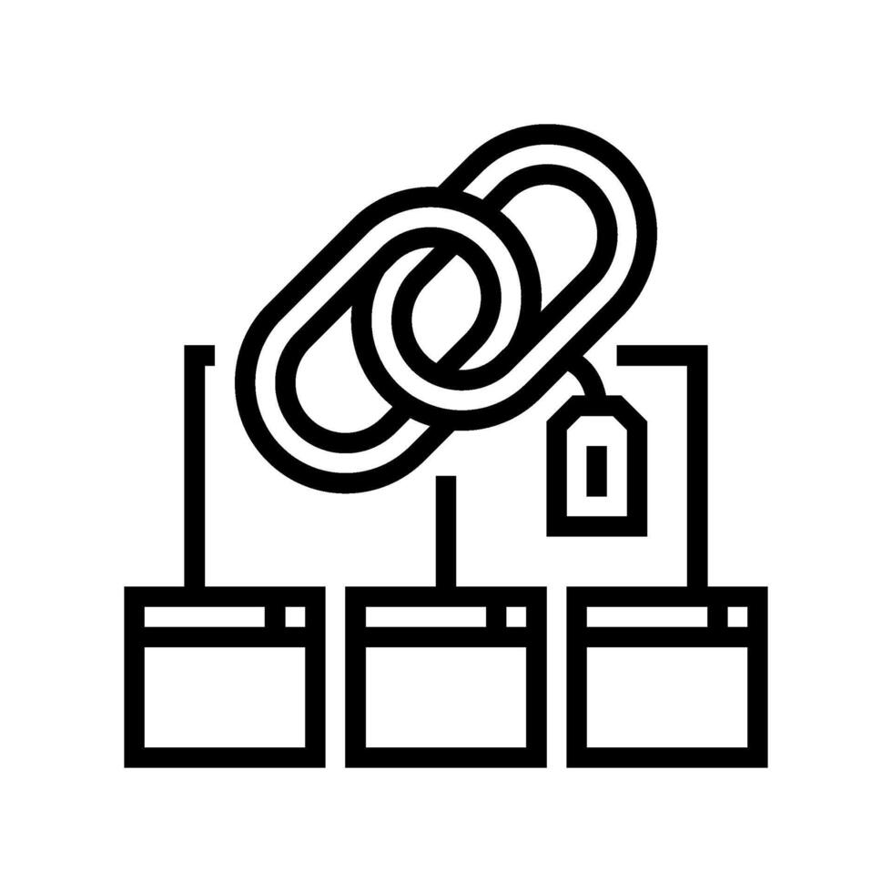 canonical url seo line icon vector illustration