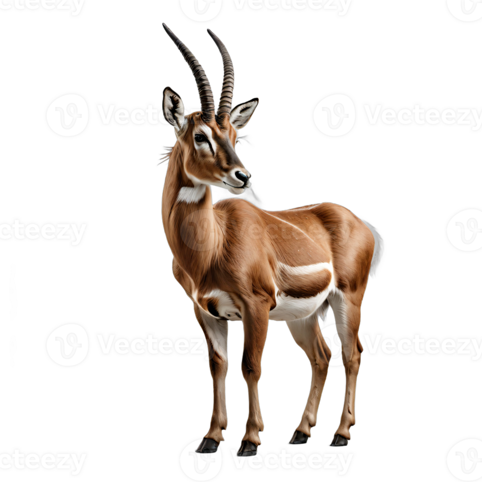 AI generated antelope isolated transparent background PNG. png