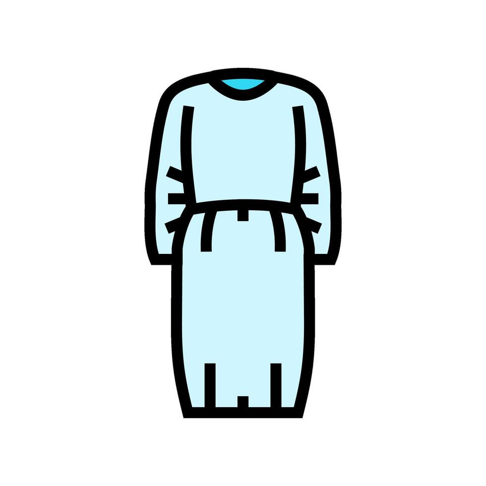 aislamiento vestido ppe protector equipo color icono vector ilustración