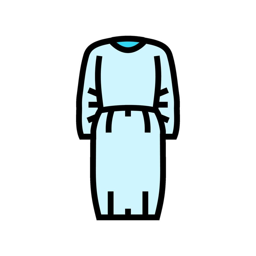 isolation gown ppe protective equipment color icon vector illustration