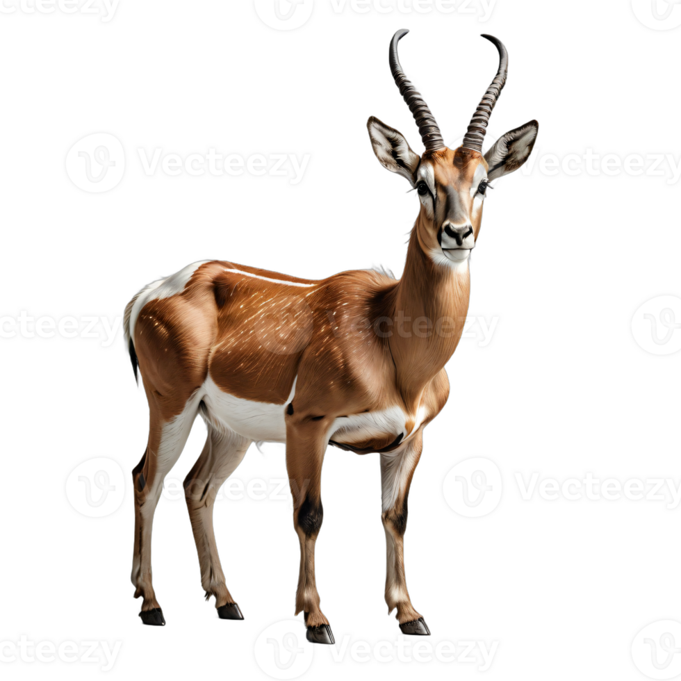AI generated antelope isolated transparent background PNG. png